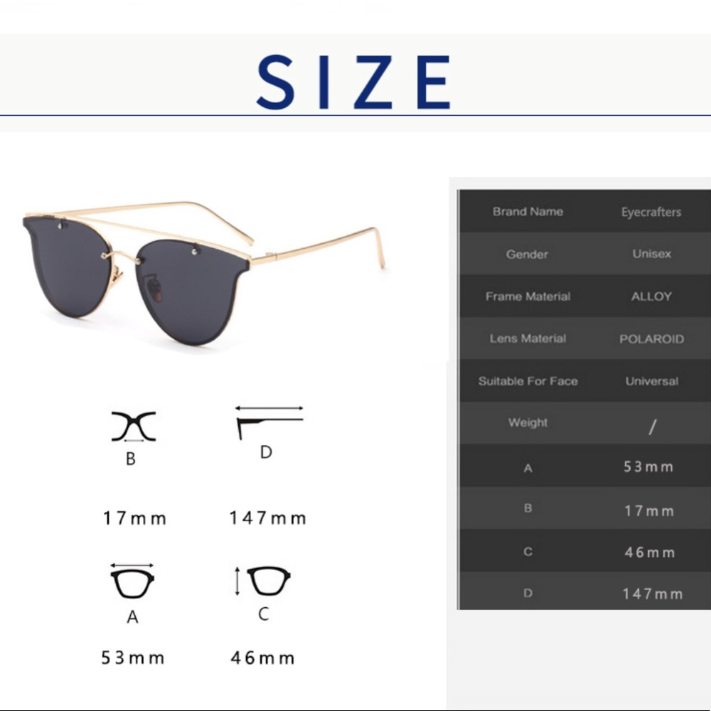 <LAST>Mirrored Cat Eye Polarized Sunglasses - Picture 5 of 5